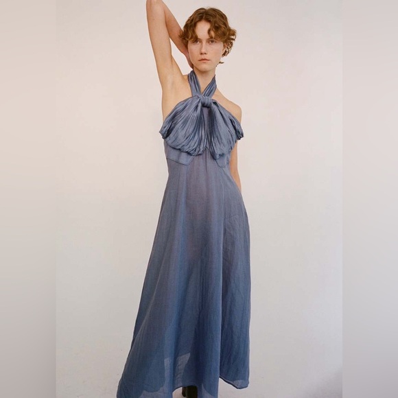 NWT Sea Risa Halter Dress In Blue